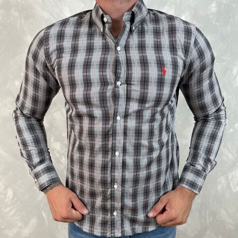 Camisa Manga Longa PRL Xadrez ⭐ - 40790 - PORTAL DROP - ATACADO