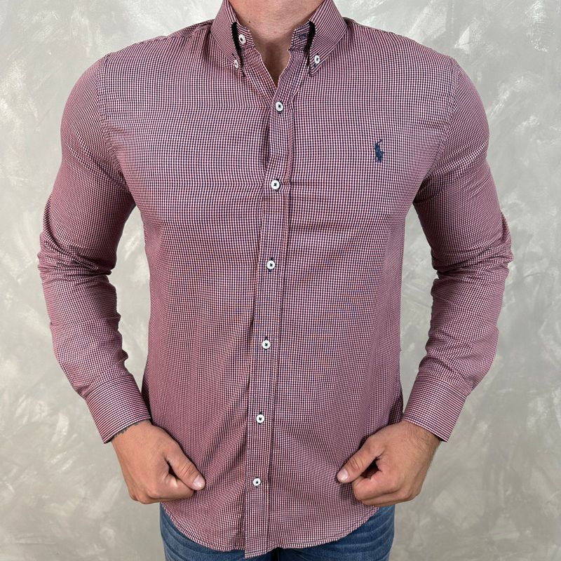Camisa Manga Longa PRL Xadrez Lilás ⭐ - 40817 - PORTAL DROP - ATACADO