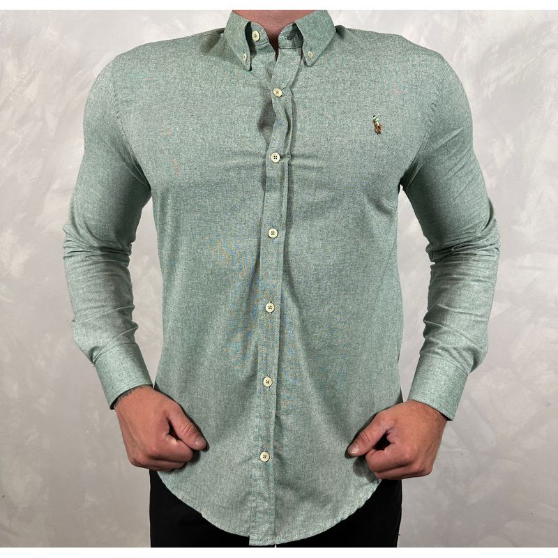 Camisa Manga Longa PRL Verde - 40939 - PORTAL DROP - ATACADO