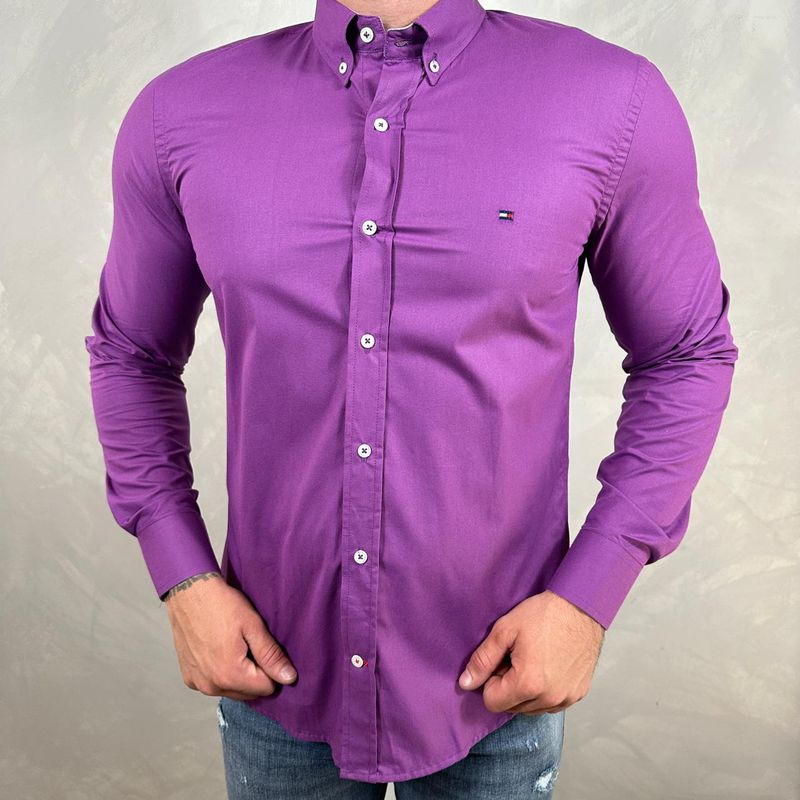 Camisa Manga Longa TH Roxo - 40965 - PORTAL DROP - ATACADO