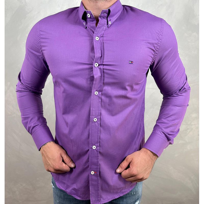 Camisa Manga Longa TH Roxo - 40967 - PORTAL DROP - ATACADO