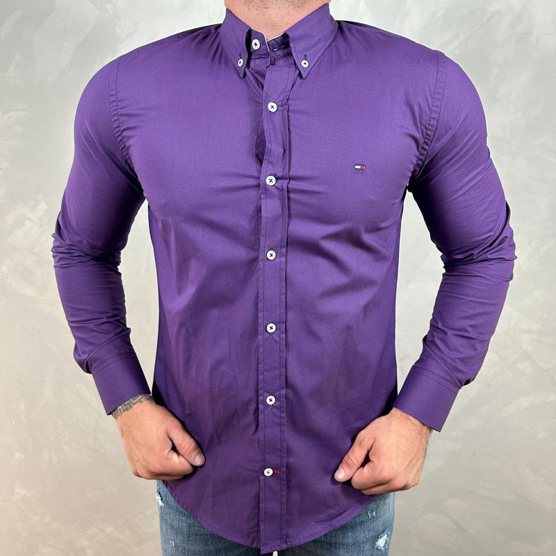 Camisa Manga Longa TH Roxo - 40973 - PORTAL DROP - ATACADO