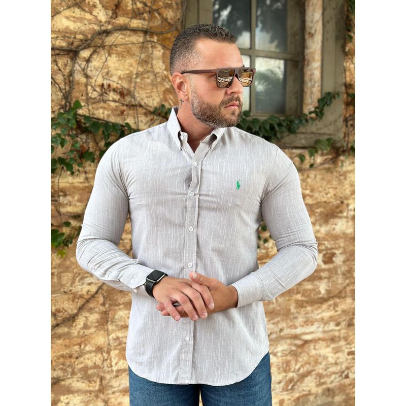 Camisa Manga Longa Linho PRL - 41116 - PORTAL DROP - ATACADO