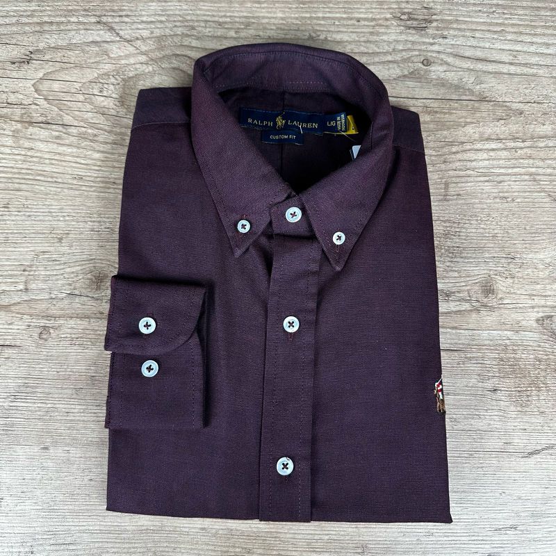 Camisa Manga Longa PRL Vinho - 41146 - PORTAL DROP - ATACADO