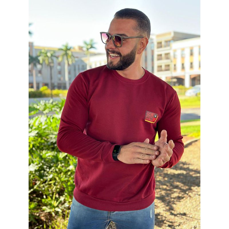 Blusa Moletom OSK Vinho - 4137 - PORTAL DROP - ATACADO
