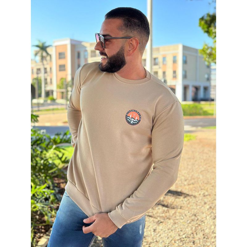 Blusa Moletom OSK Caqui - 4141 - PORTAL DROP - ATACADO