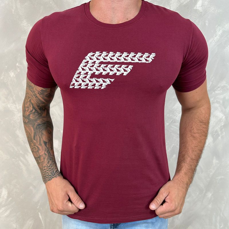 Camiseta Ellus Vinho DFC⭐ - 4163 - PORTAL DROP - ATACADO