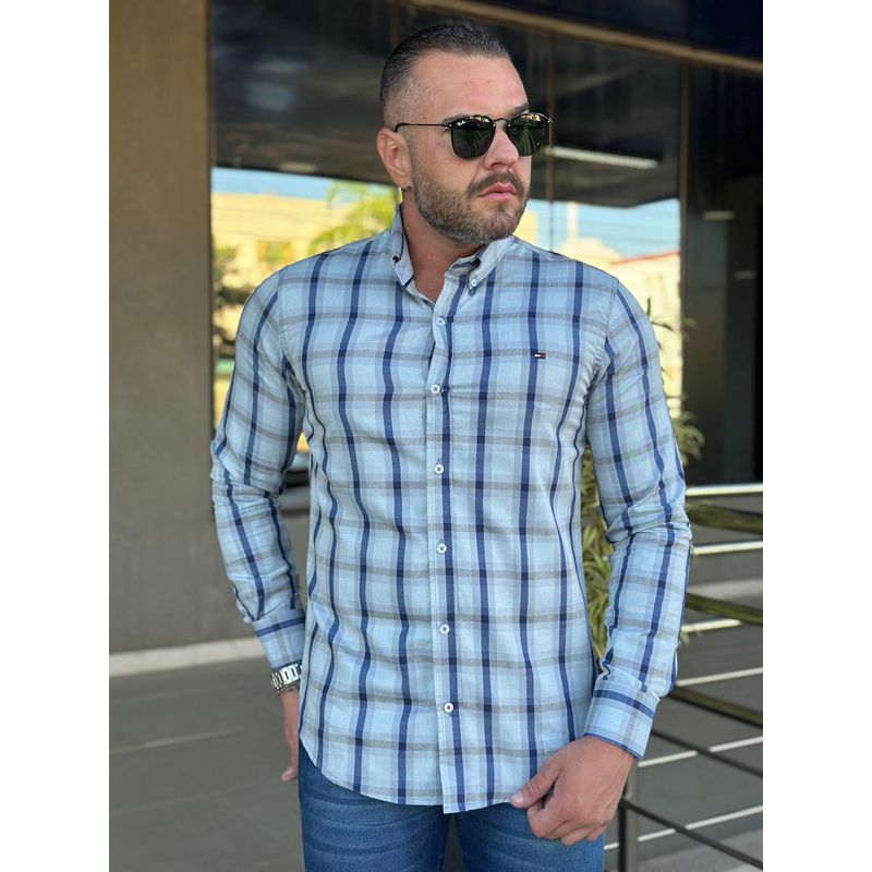 Camisa Manga Longa TH Xadrez - 42063 - PORTAL DROP - ATACADO