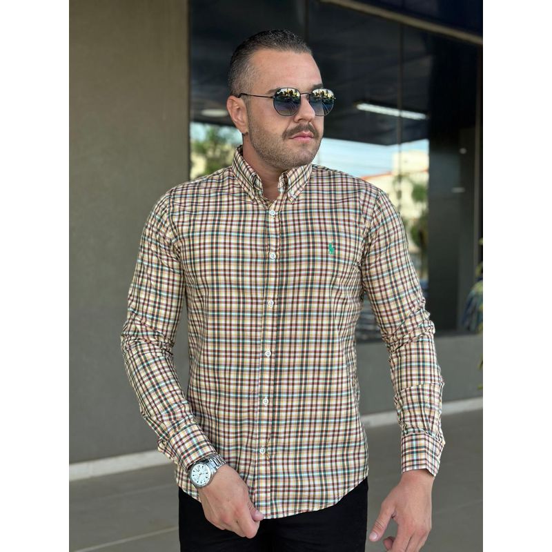 Camisa Manga Longa PRL Xadrez - 42088 - PORTAL DROP - ATACADO