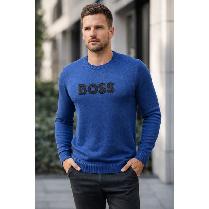 Suéter HB Azul DFC. - 7239 - PORTAL DROP - ATACADO