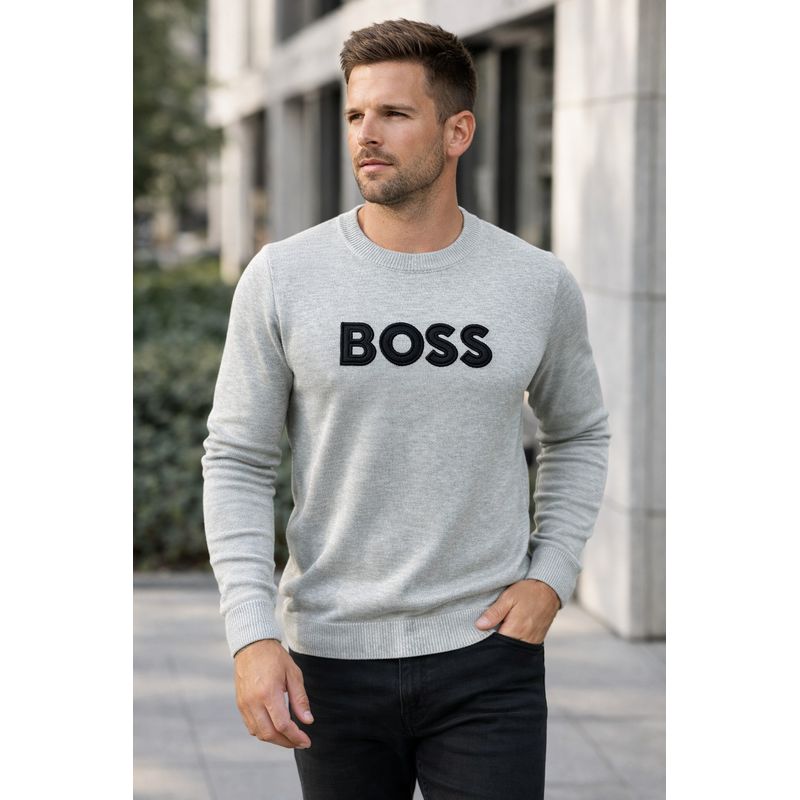 Suéter HB Cinza DFC. - 7240 - PORTAL DROP - ATACADO