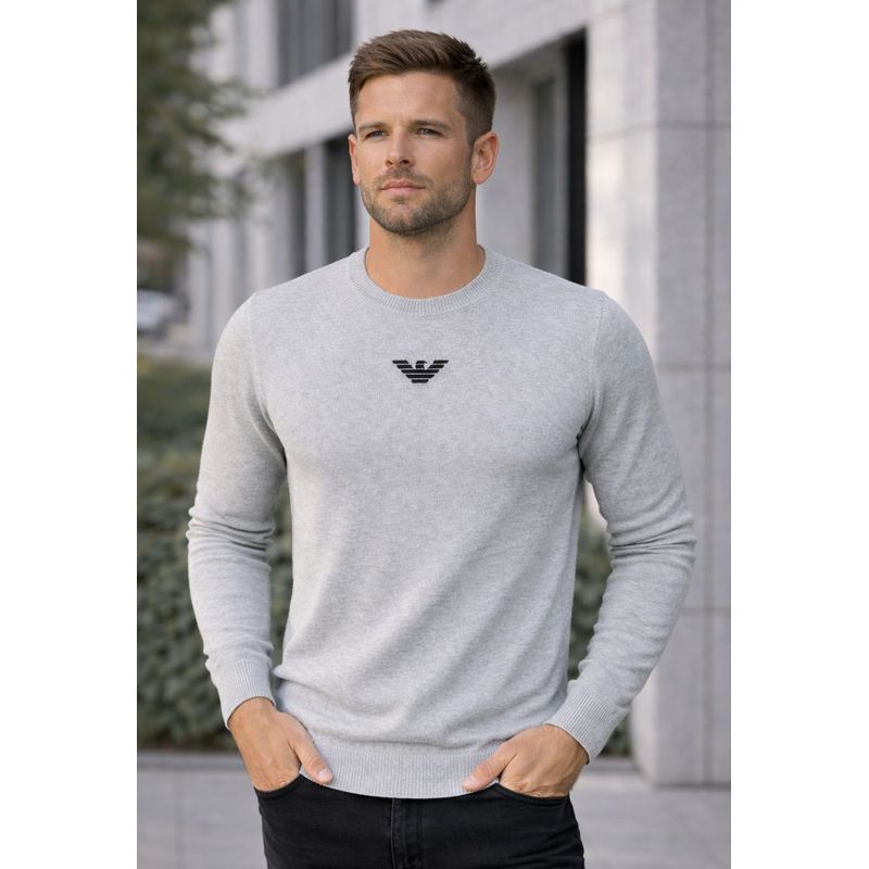 Suéter Armani Cinza DFC - 7245 - PORTAL DROP - ATACADO