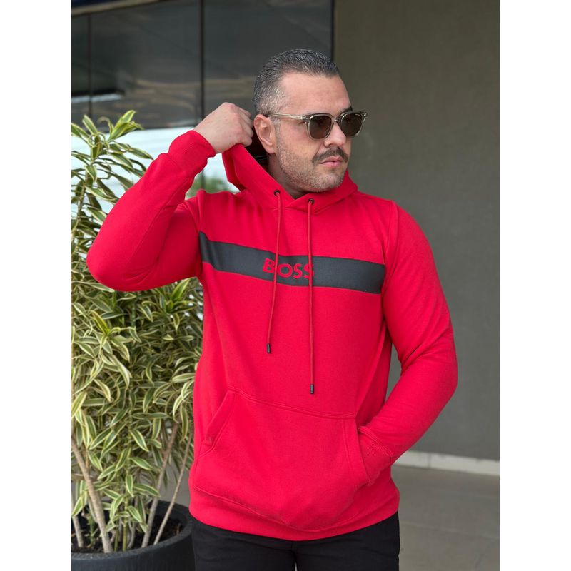 Blusa Moletom HB Vermelho DFC - 4258 - PORTAL DROP - ATACADO