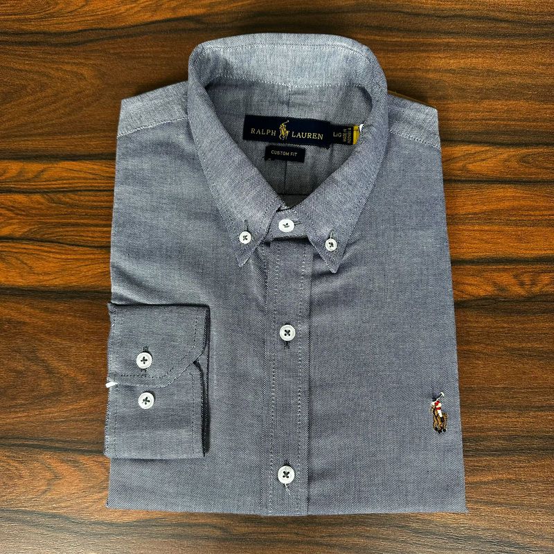 Camisa Manga Longa PRL Azul - 43097 - PORTAL DROP - ATACADO