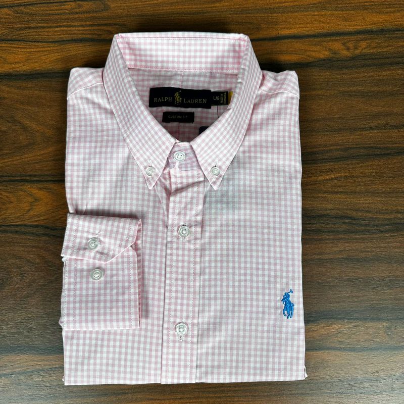 Camisa Manga Longa PRL Xadrez Rosa. - 43165 - PORTAL DROP - ATACADO
