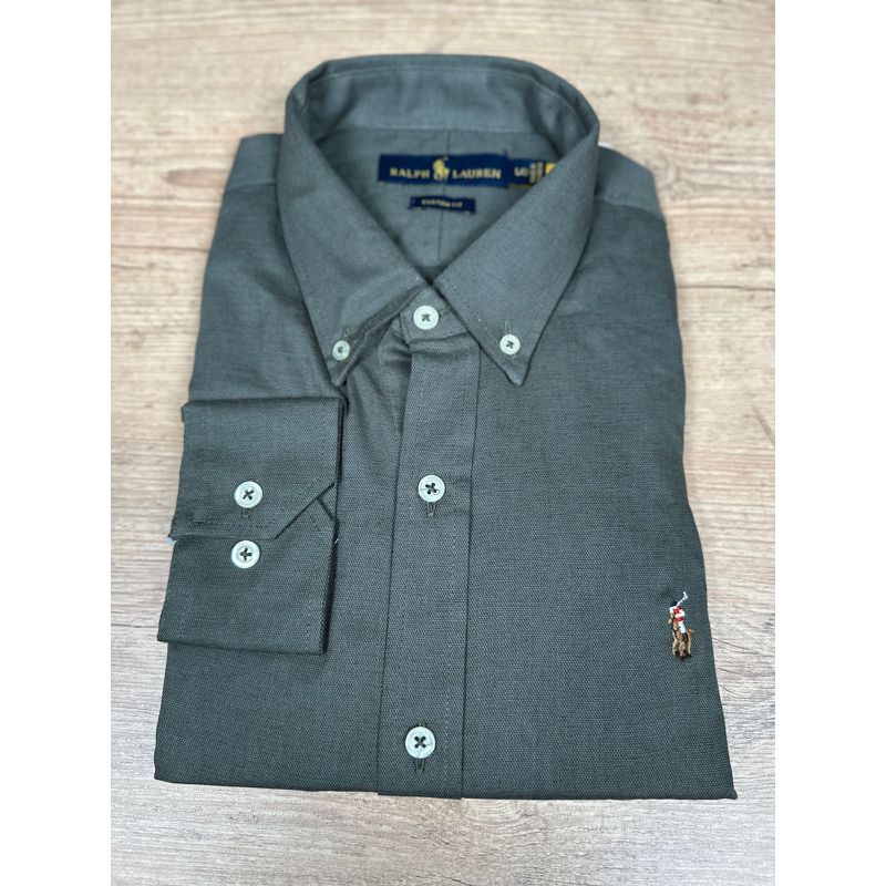 Camisa Manga Longa PRL Chumbo. - 43170. - PORTAL DROP - ATACADO