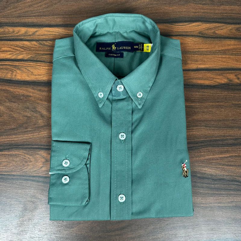 Camisa Manga Longa PRL Verde. - 43171 - PORTAL DROP - ATACADO