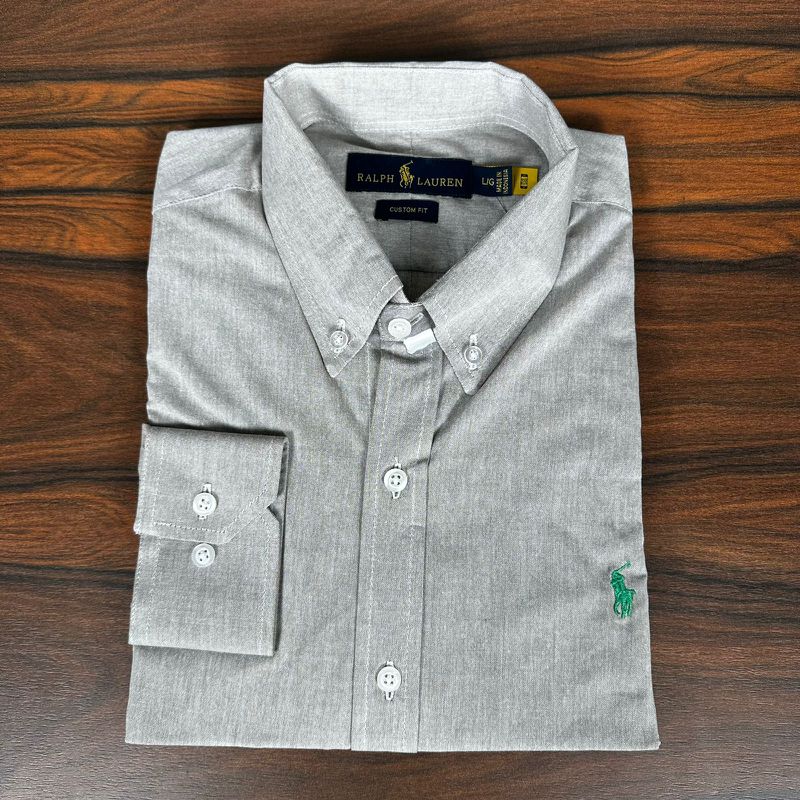 Camisa Manga Longa PRL Cinza. - 43175 - PORTAL DROP - ATACADO