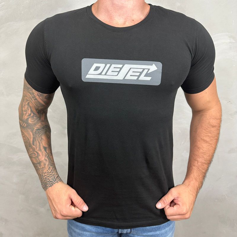 Camiseta Diesel Preto⭐ - B-4319 - PORTAL DROP - ATACADO