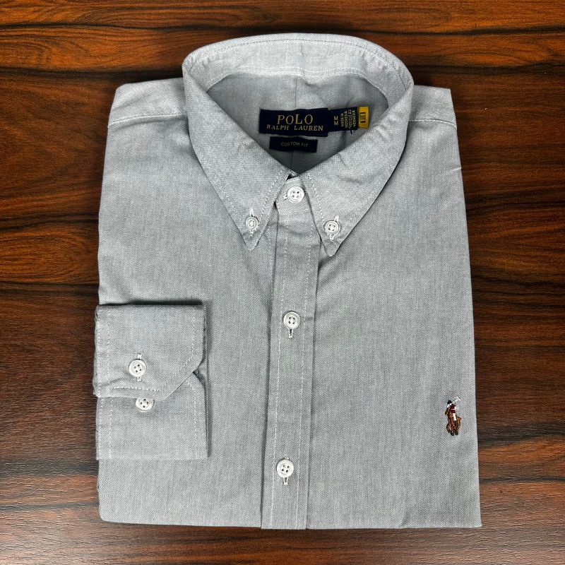 Camisa Manga Longa PRL Cinza - 43316 - PORTAL DROP - ATACADO