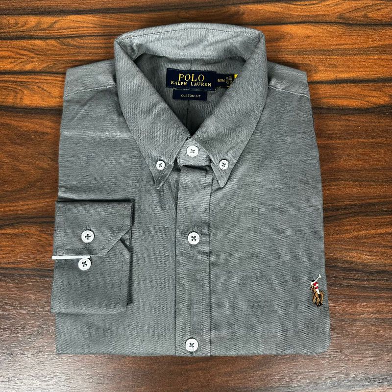 Camisa Manga Longa PRL Chumbo - 43325 - PORTAL DROP - ATACADO