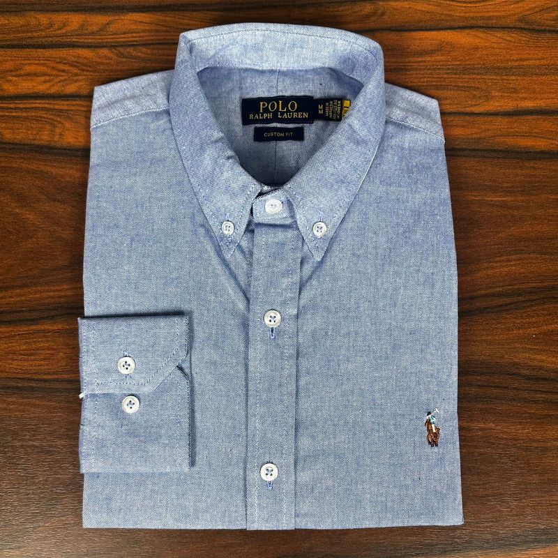 Camisa Manga Longa PRL Azul - 43328 - PORTAL DROP - ATACADO