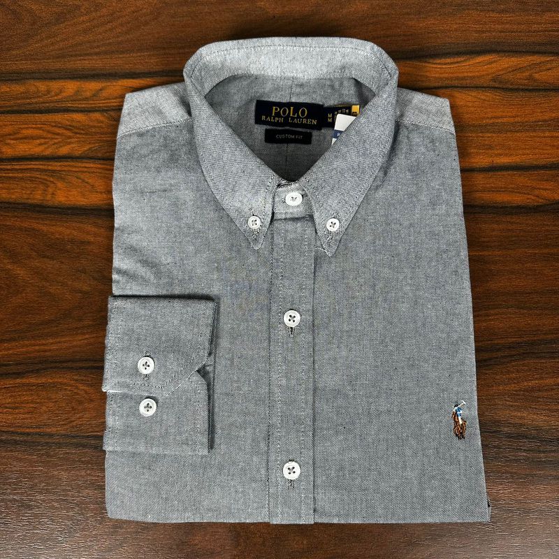 Camisa Manga Longa PRL Cinza - 43341 - PORTAL DROP - ATACADO