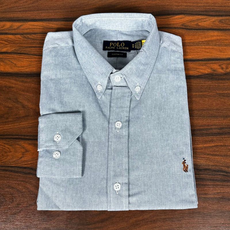 Camisa Manga Longa PRL Azul - 43347 - PORTAL DROP - ATACADO