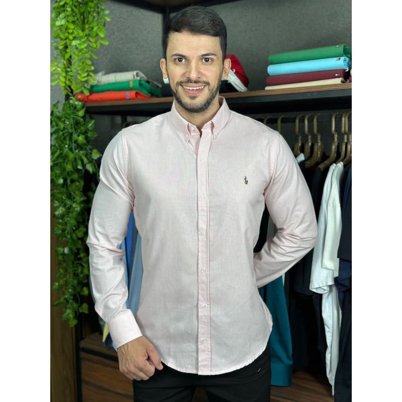 Camisa Manga Longa PRL Rosa - 43350 - PORTAL DROP - ATACADO