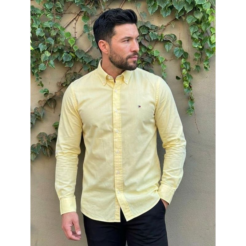 Camisa Manga Longa TH amarelo 👔 - 43370 - PORTAL DROP - ATACADO