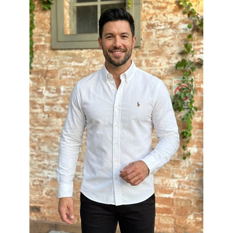 Camisa Manga Longa PRL Branco - 43415 - PORTAL DROP - ATACADO
