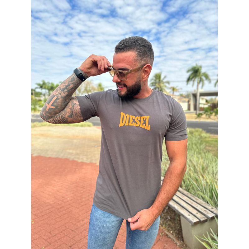 Camiseta Diesel Cinza ⭐ - A-4485 - PORTAL DROP - ATACADO