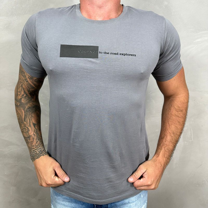 Camiseta CK Cinza DFC.⭐ - 4507 - PORTAL DROP - ATACADO