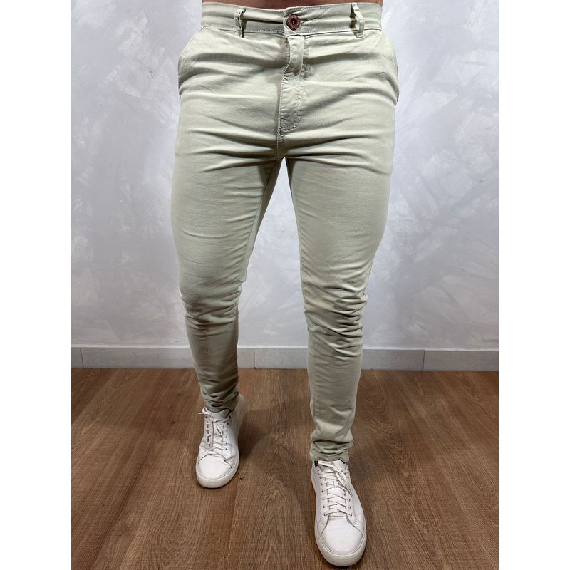 Calça Sarja LCT Creme - 4571 - PORTAL DROP - ATACADO