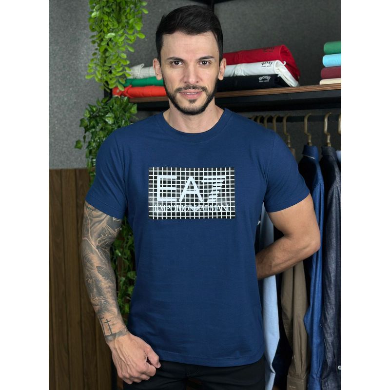 Camiseta Armani Azul.⭐ - C-4658 - PORTAL DROP - ATACADO