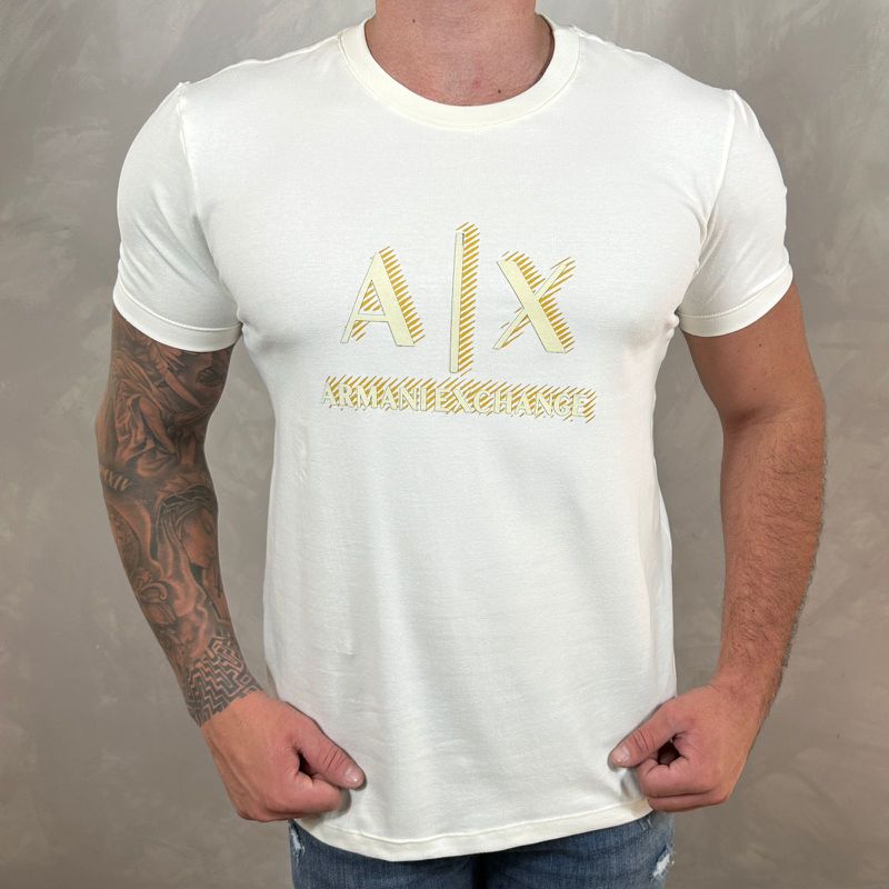 Camiseta Armani Creme⭐ - C-4712 - PORTAL DROP - ATACADO