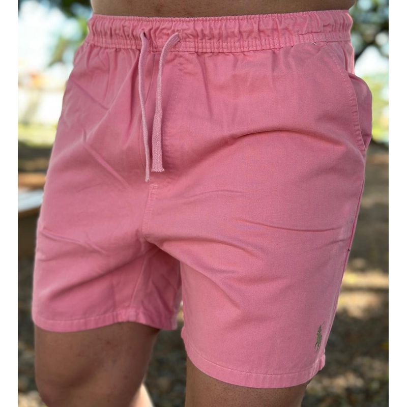 Short Sarja PRL Rosa - 4717 - PORTAL DROP - ATACADO