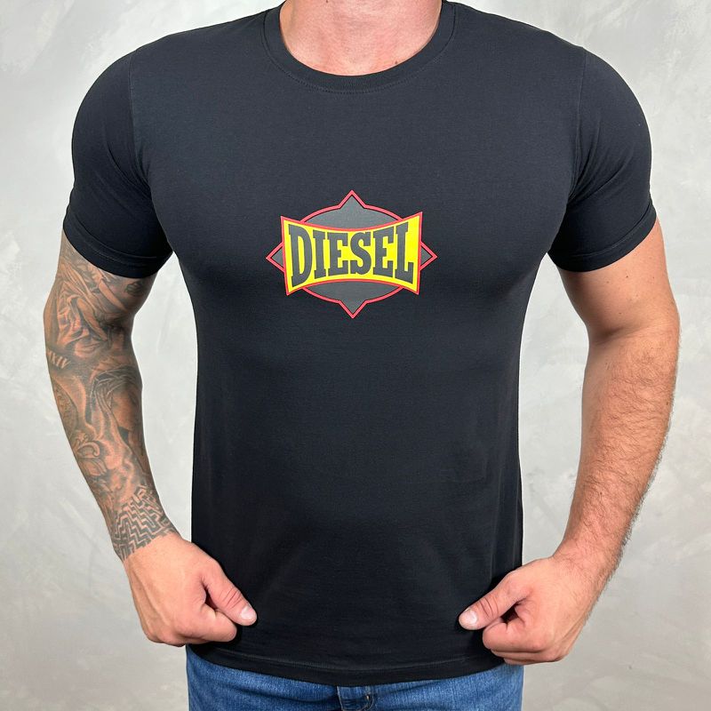Camiseta Diesel Preto⭐ - C-4748 - PORTAL DROP - ATACADO