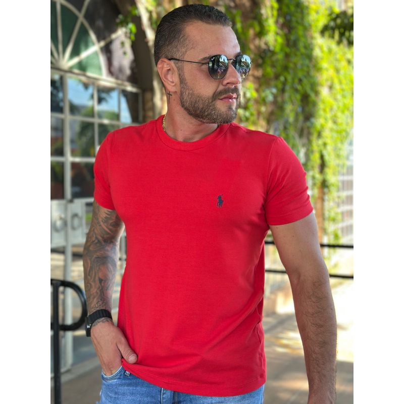 Camiseta PRL Vermelho - C-4776 - PORTAL DROP - ATACADO