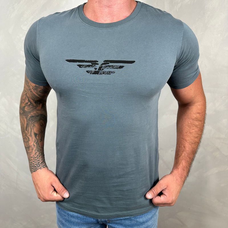Camiseta Ellus Cinza DFC. - 4854 - PORTAL DROP - ATACADO