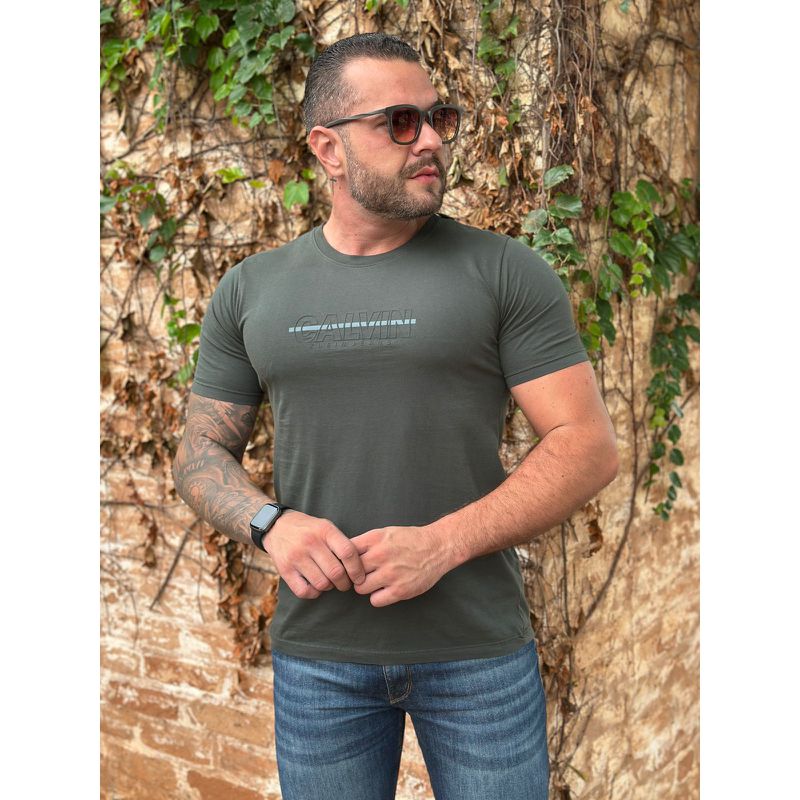 Camiseta CK Verde DFC.⭐ - 5044 - PORTAL DROP - ATACADO