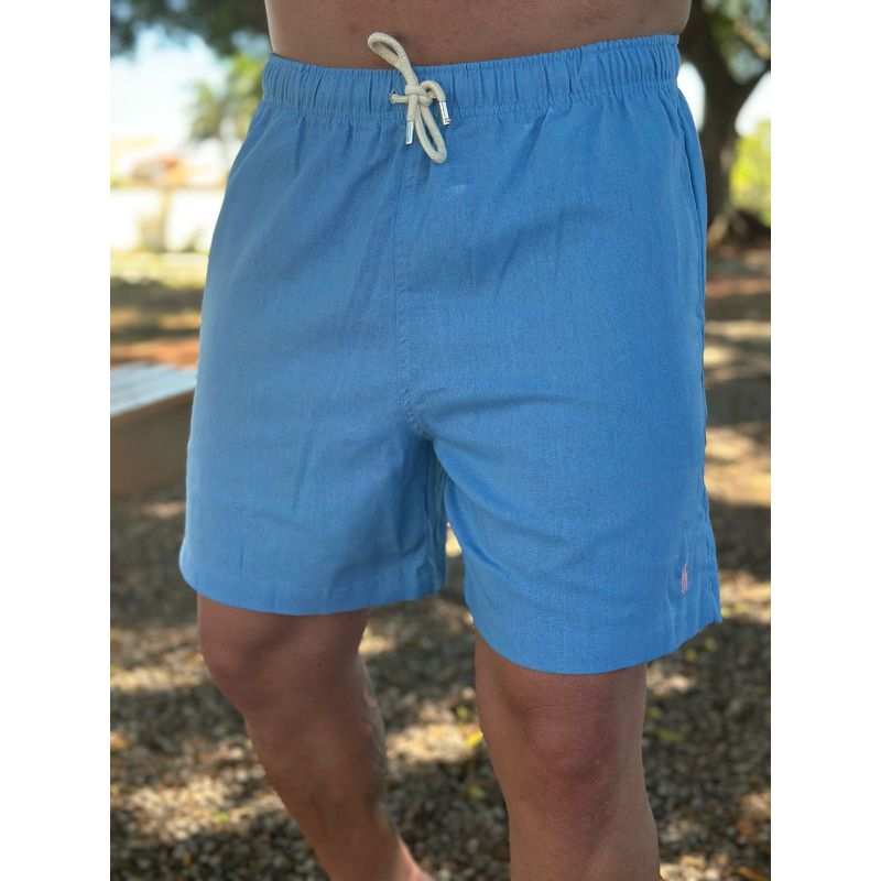 Bermuda Linho Peruano PRL Azul - 5149 - PORTAL DROP - ATACADO