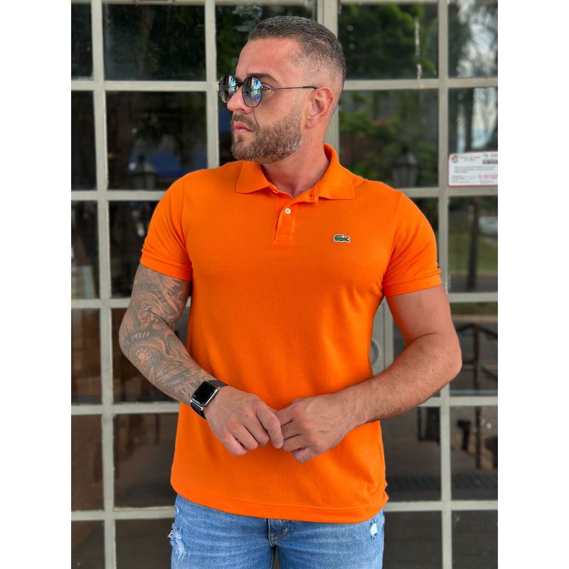 Polo LCT Laranja. - A-5162 - PORTAL DROP - ATACADO