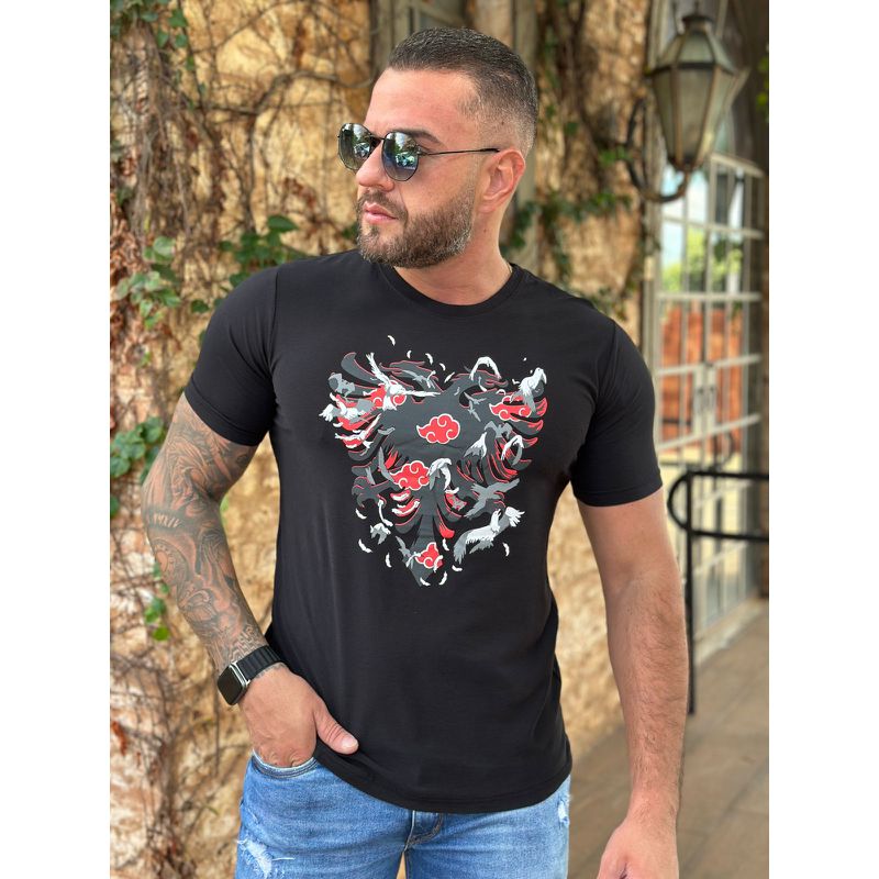 Camiseta Cavalera Preto DFC - 5180 - PORTAL DROP - ATACADO