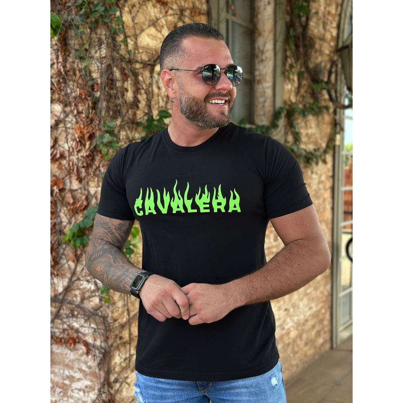 Camiseta Cavalera Preto DFC⭐ - 5186 - PORTAL DROP - ATACADO