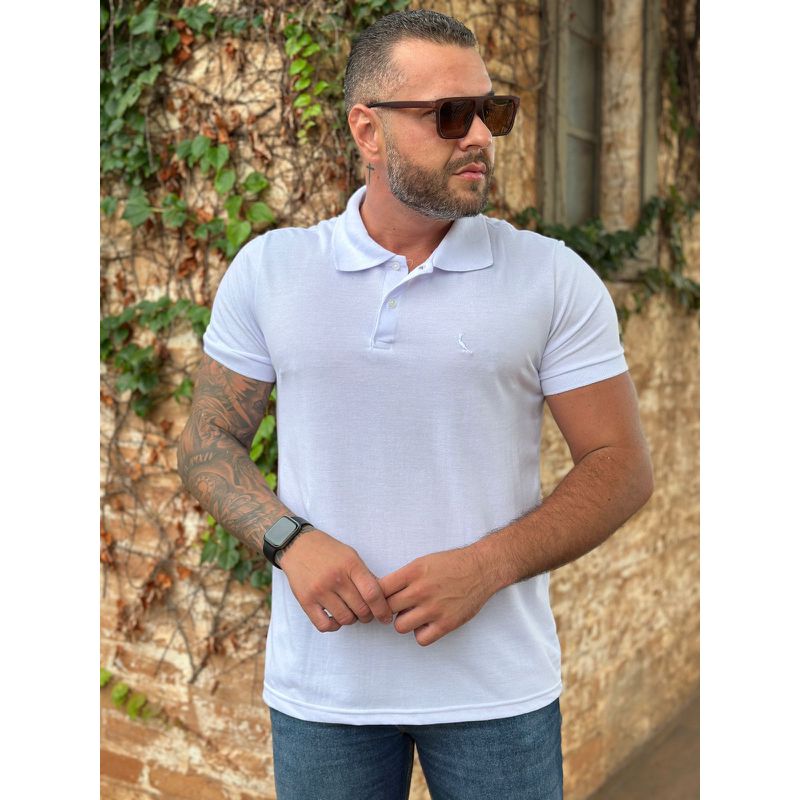 Polo RSV Branco - B-5220 - PORTAL DROP - ATACADO