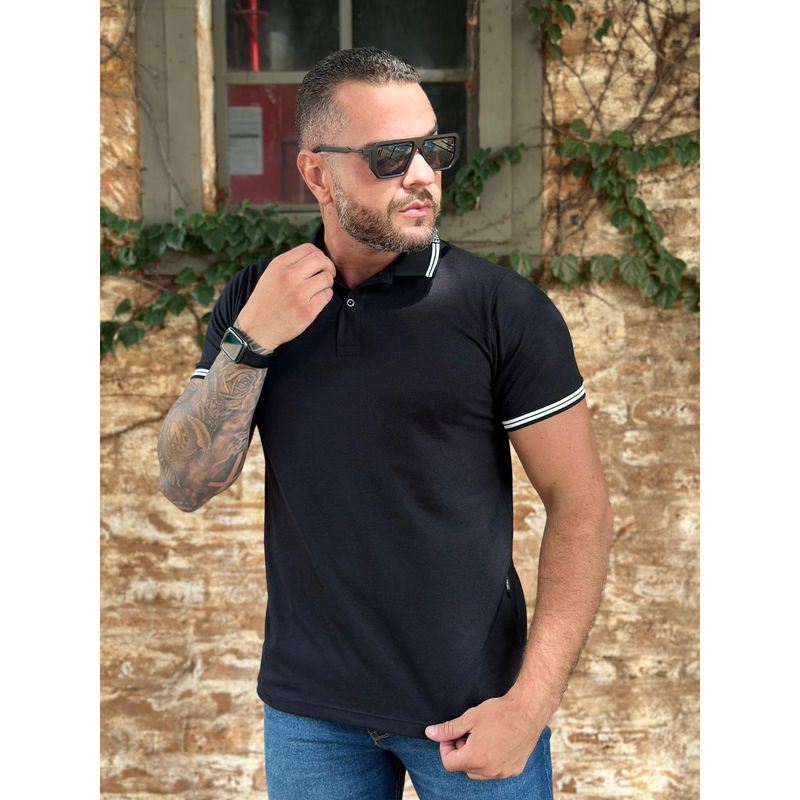 Polo Armani Preto - A-5246 - PORTAL DROP - ATACADO
