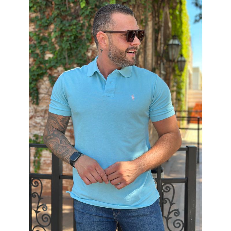 Polo PRL Azul - A-5277 - PORTAL DROP - ATACADO
