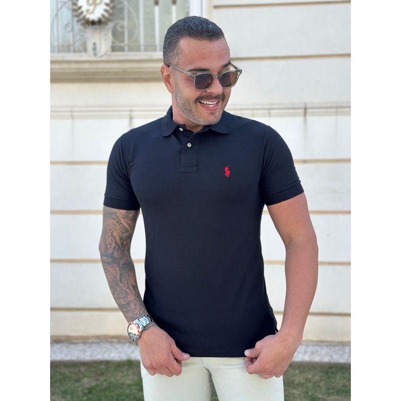 Polo PRL Preto - A-5282 - PORTAL DROP - ATACADO