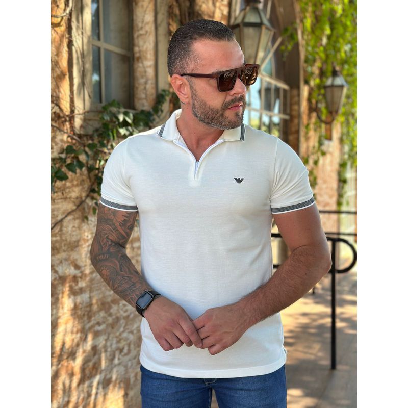 Polo Armani Branco - A-5310 - PORTAL DROP - ATACADO